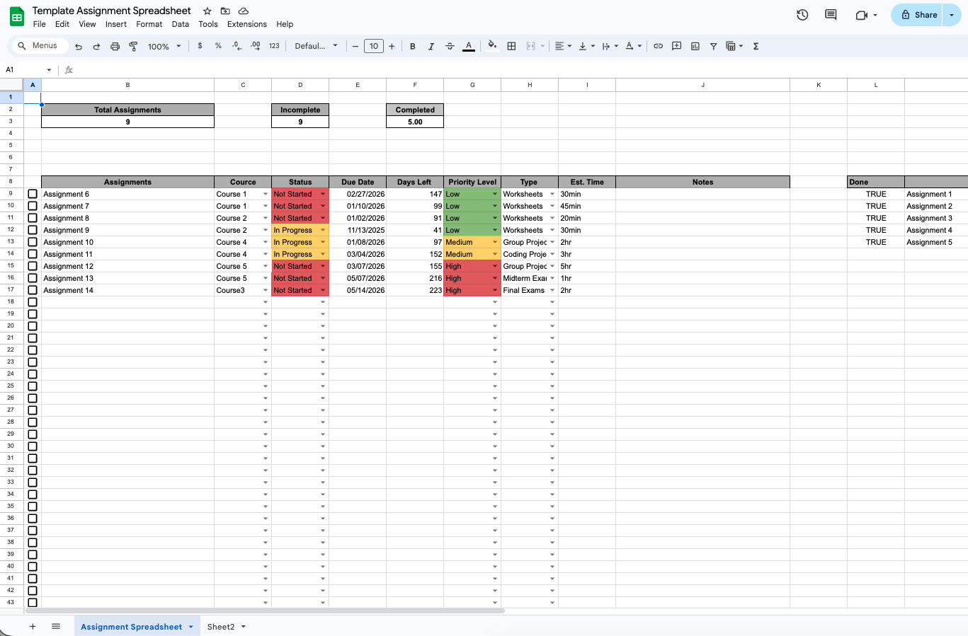 Assignment Tracker preview