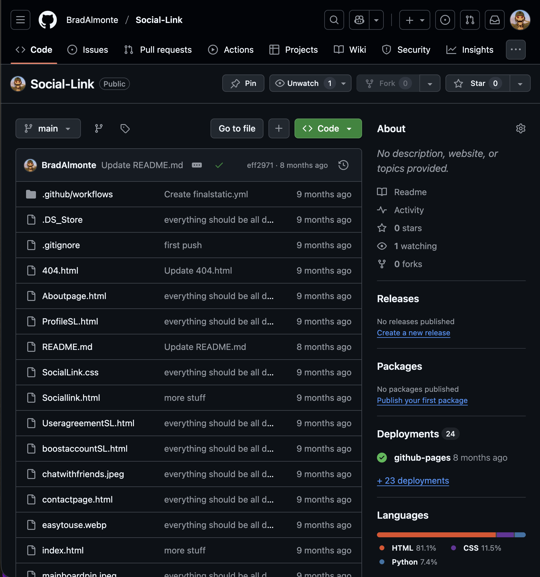 Social-Link project preview